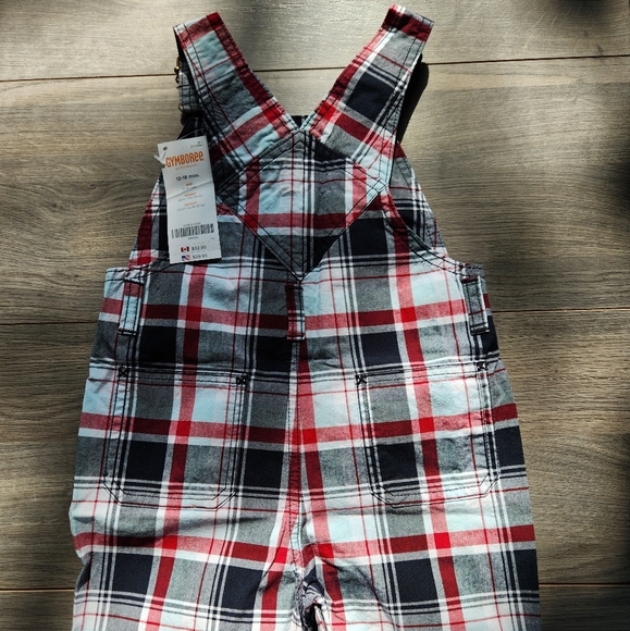 Gymboree Plaid Shortalls - Picture 3 of 4